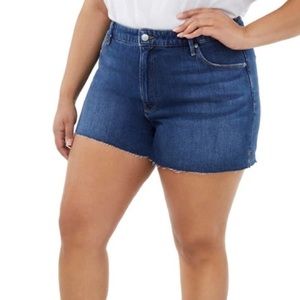 Good American Cutoff Denim Shorts Sz 20 NWT